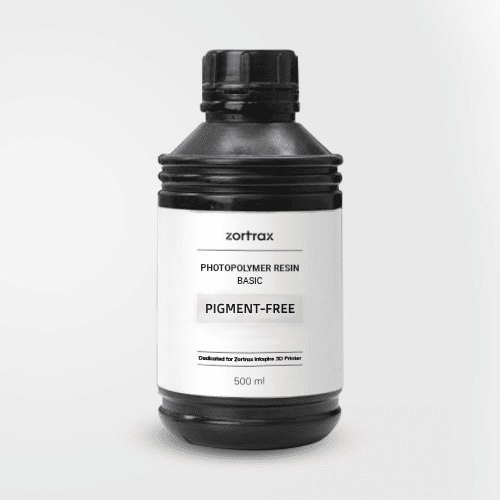 Zortrax Résine Sans Pigment photopolymère 0,5 L Inkspire