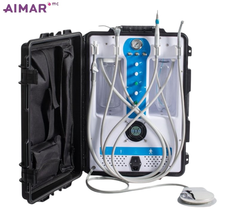 Aimar FDM Monaco Valise dentaire portable 4 unit S+2HP+ASPI