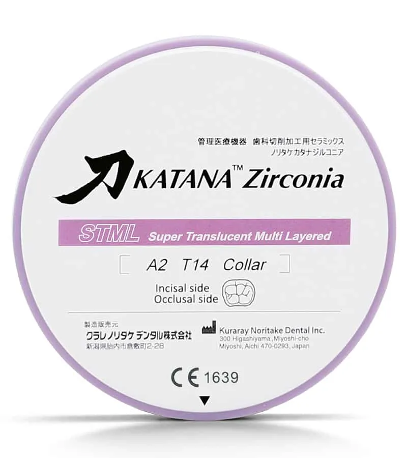 Kuraray Katana STML disque zircone multicouche translucide