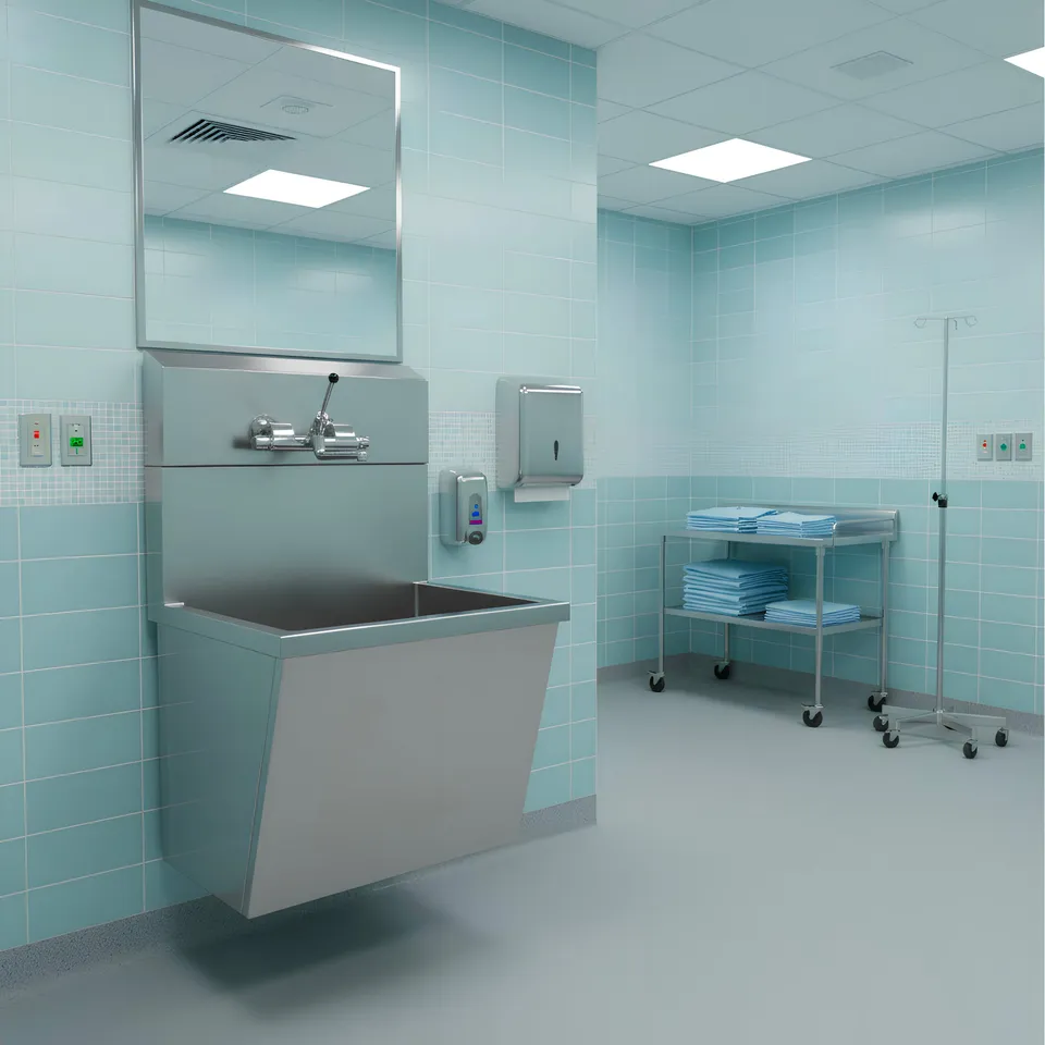 Aimar FDM Monaco Salle Blanche Évier Chirurgical Inox Simple