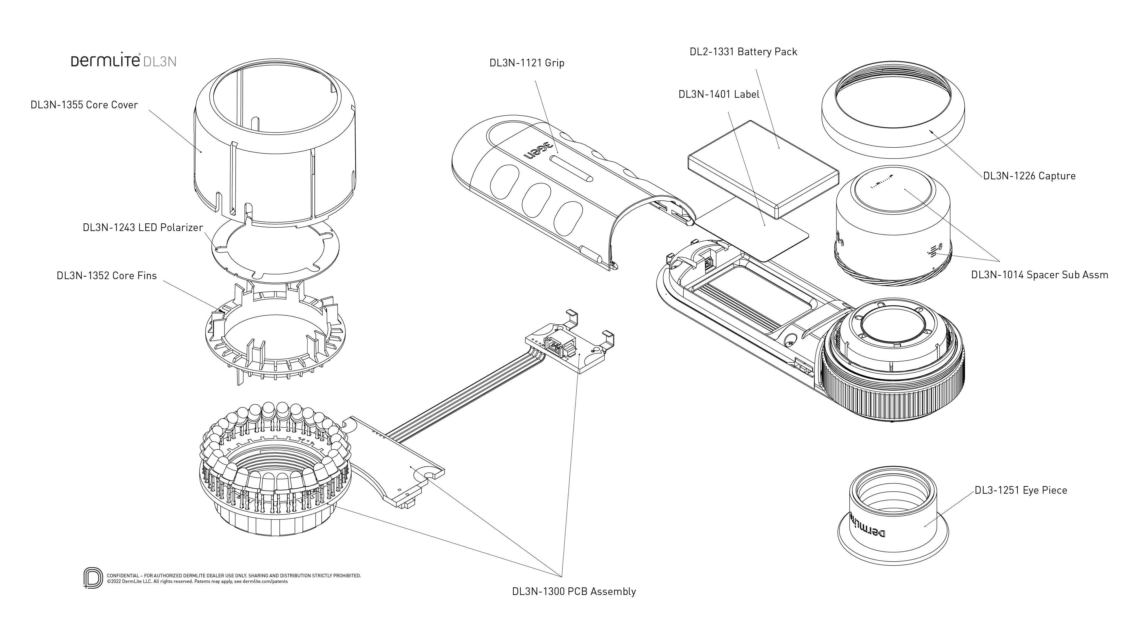 DermLite DL3N Entretoise DL3N-1244 ventilée contact