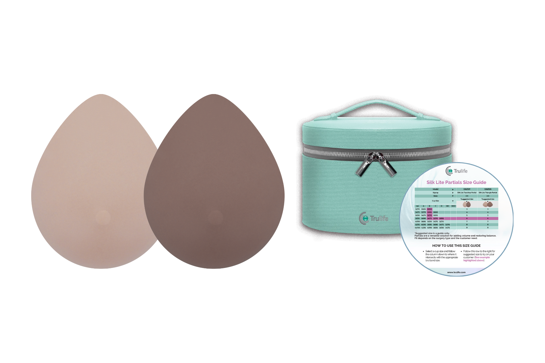 Trulife Breastcare 435 Silk Lite prothèse partielle larme