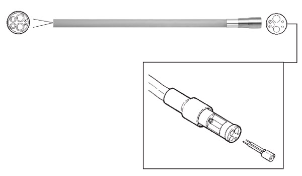 Aimar Cordon Gaine Raccord FO 6 Trous Iso C Droit
