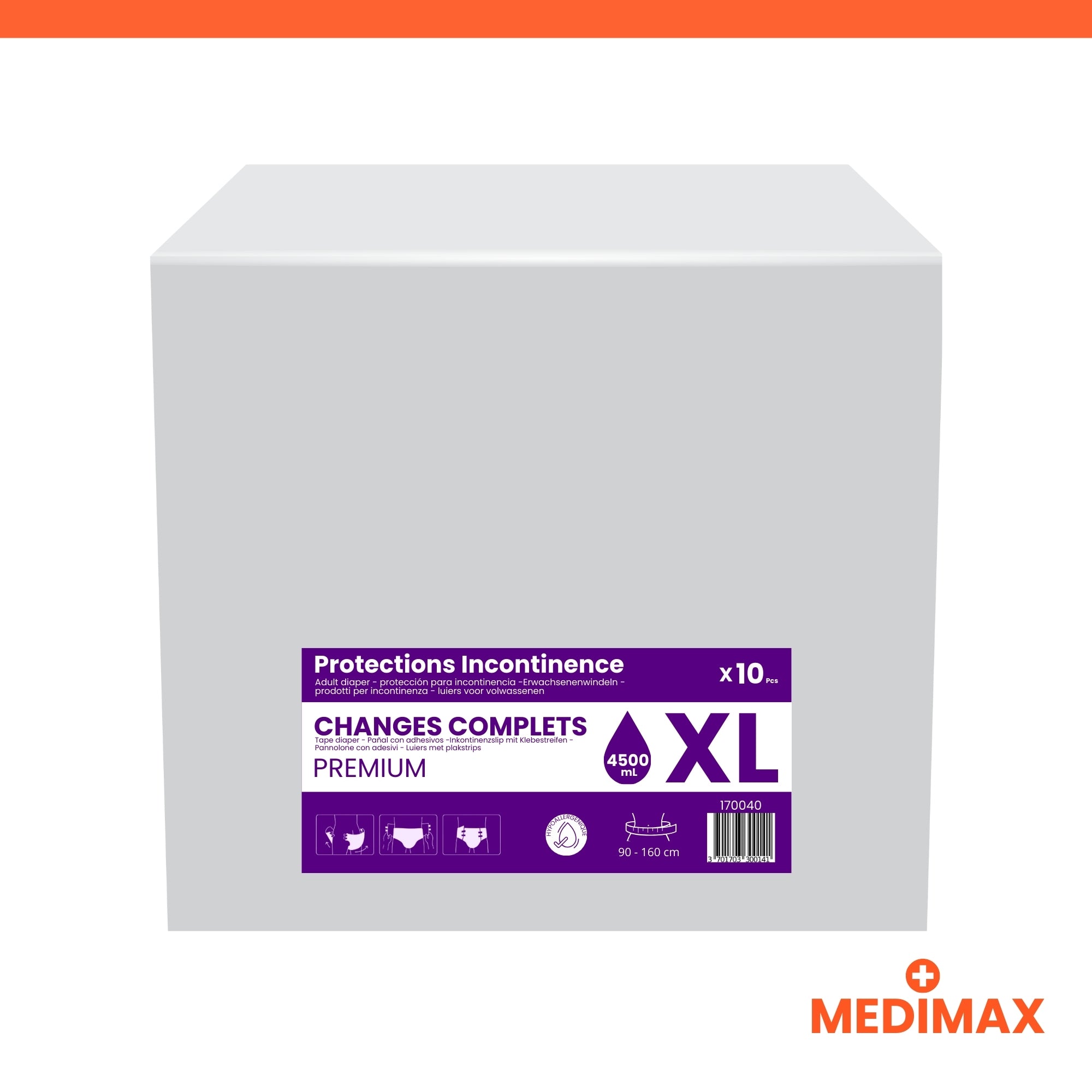 Medimax Changes Complets Premium Taille M Lot de 60