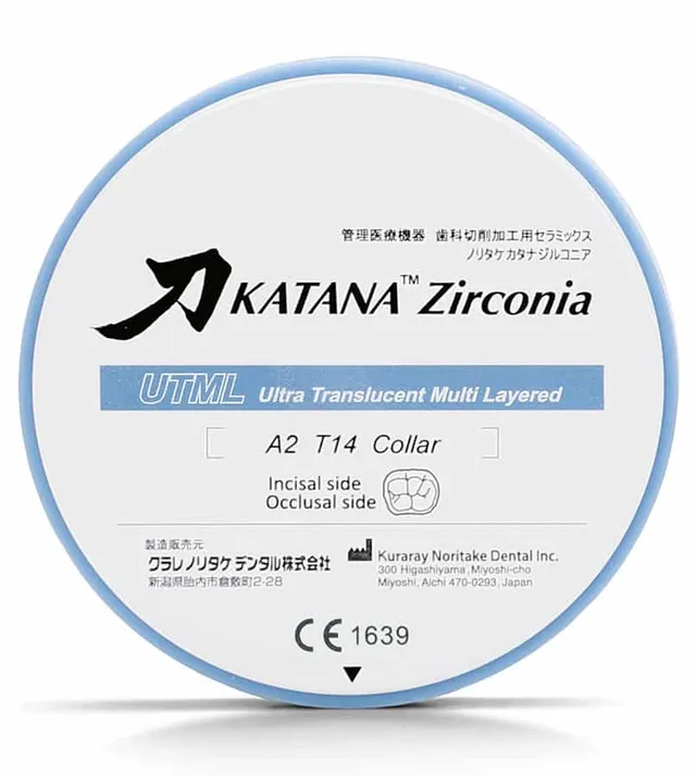 KATANA Kuraray UTML disque zircone multicouche translucide
