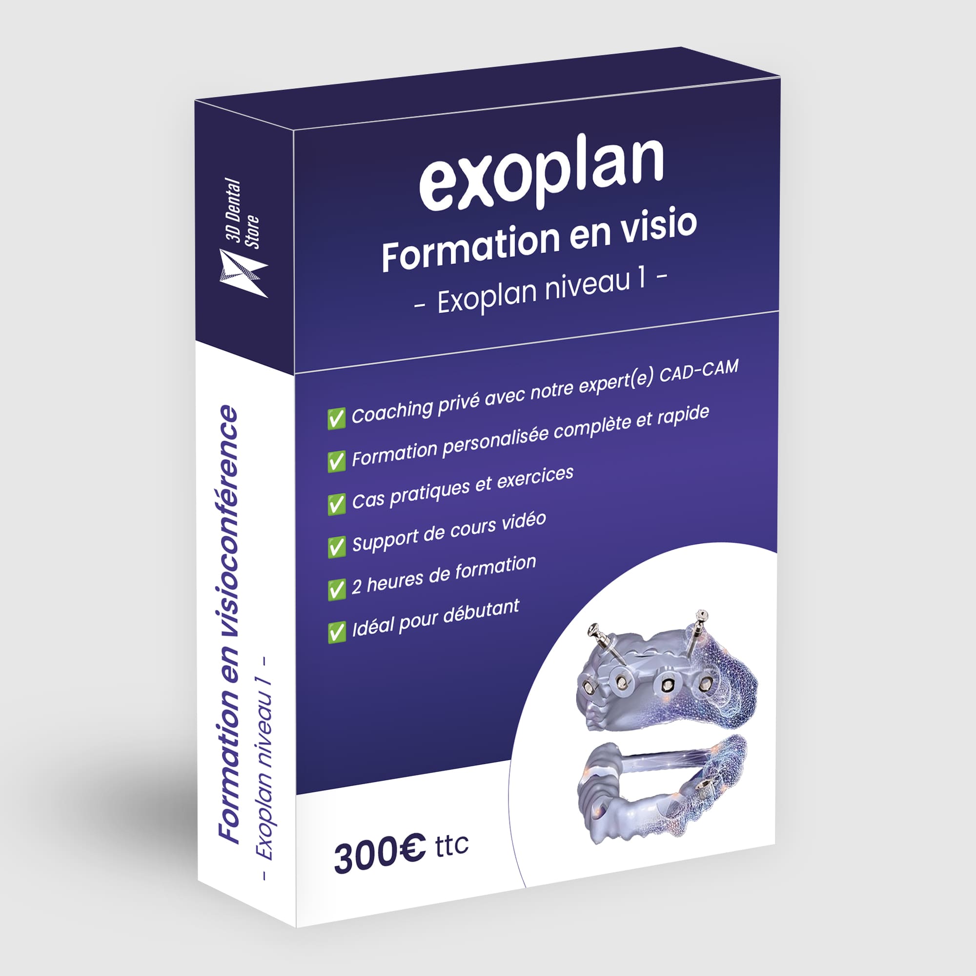 3D Dental Store formation Exoplan visio niveau 1 2h