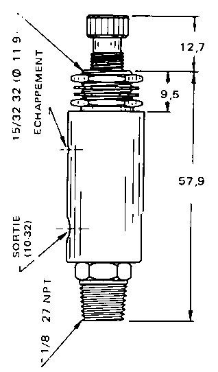 Aimar FDM Monaco Régulateur Pression Air 1/8-27NPT 10-32