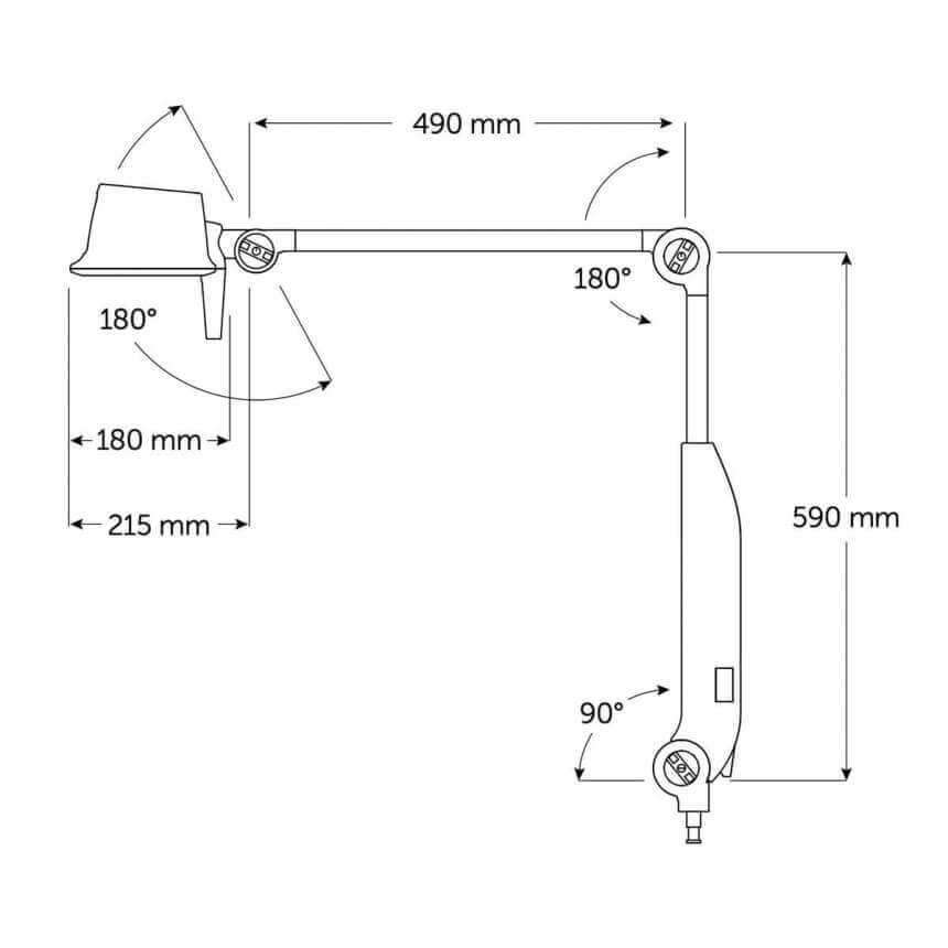Aimar ST1 Éclairage LED 60000 Lux Fixation Table