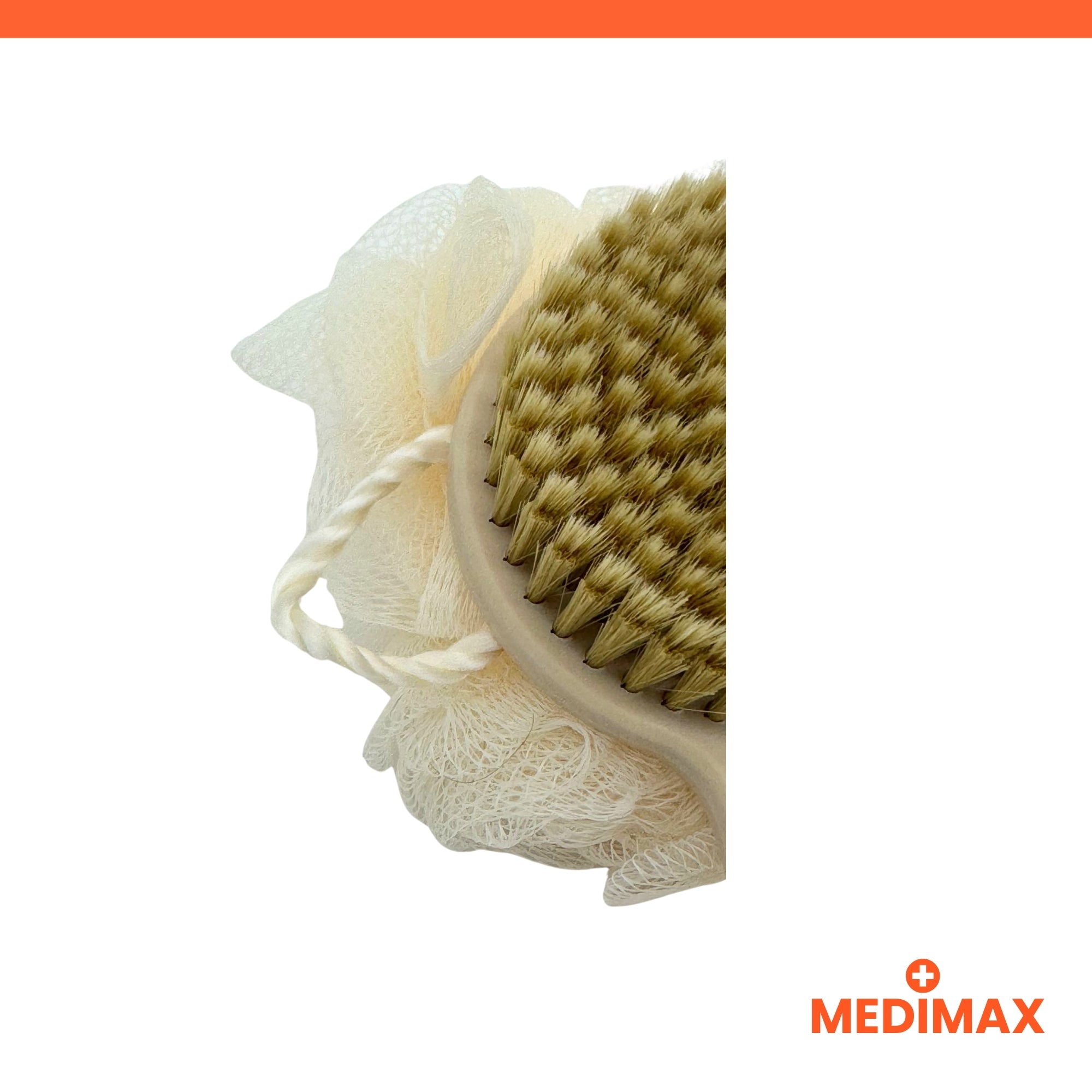 Medimax Brosse Éponge Long Manche Eco 1 pce beige 37 cm