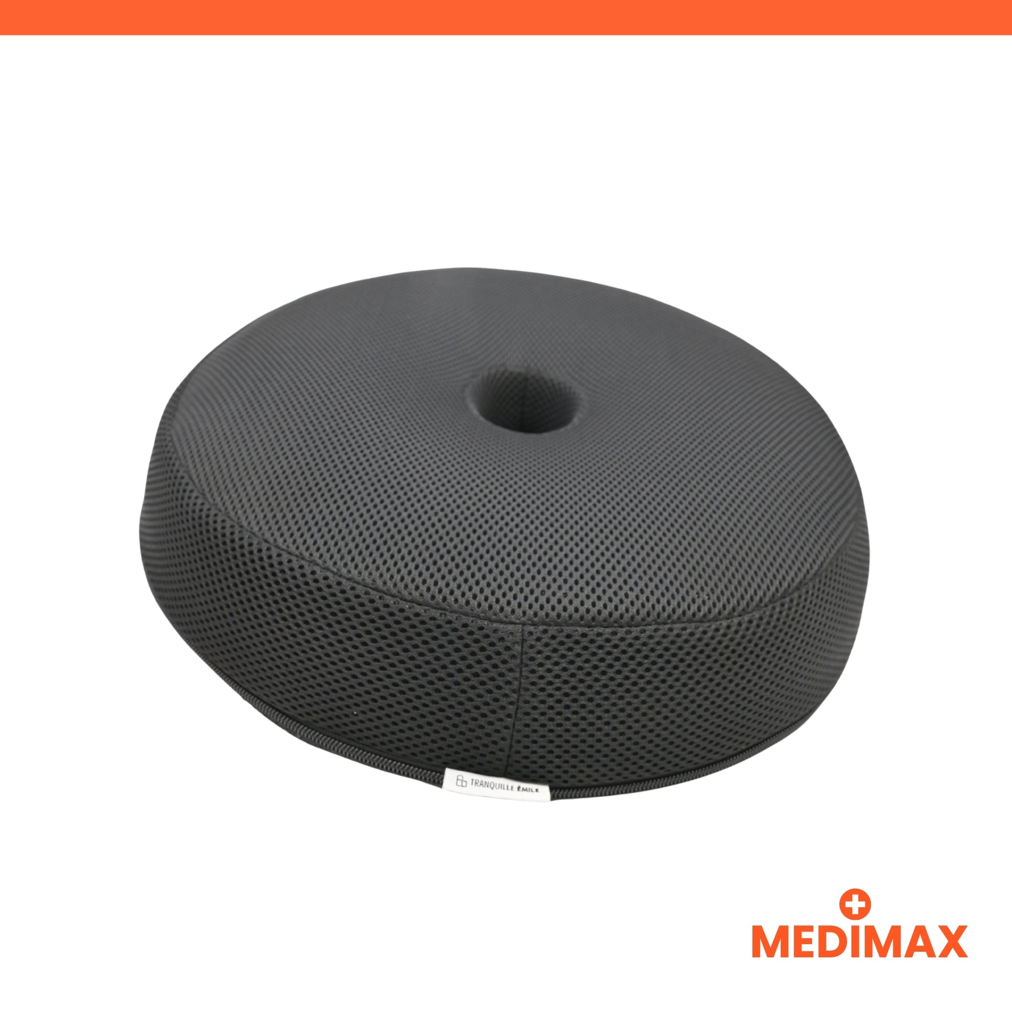Medimax Coussin bouée mémoire de forme gel 40x40 cm noir