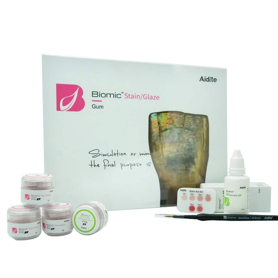 Aidite Biomic Stain Glaze coffret Gum pâte 2D 3D
