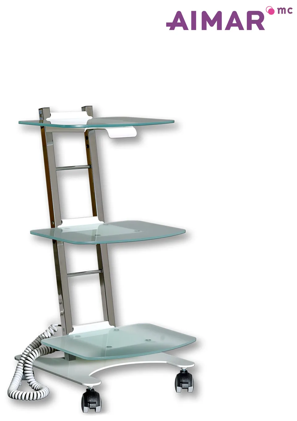 Aimar Tablette 3 Niveaux Desserte Verre Plateau Amovible