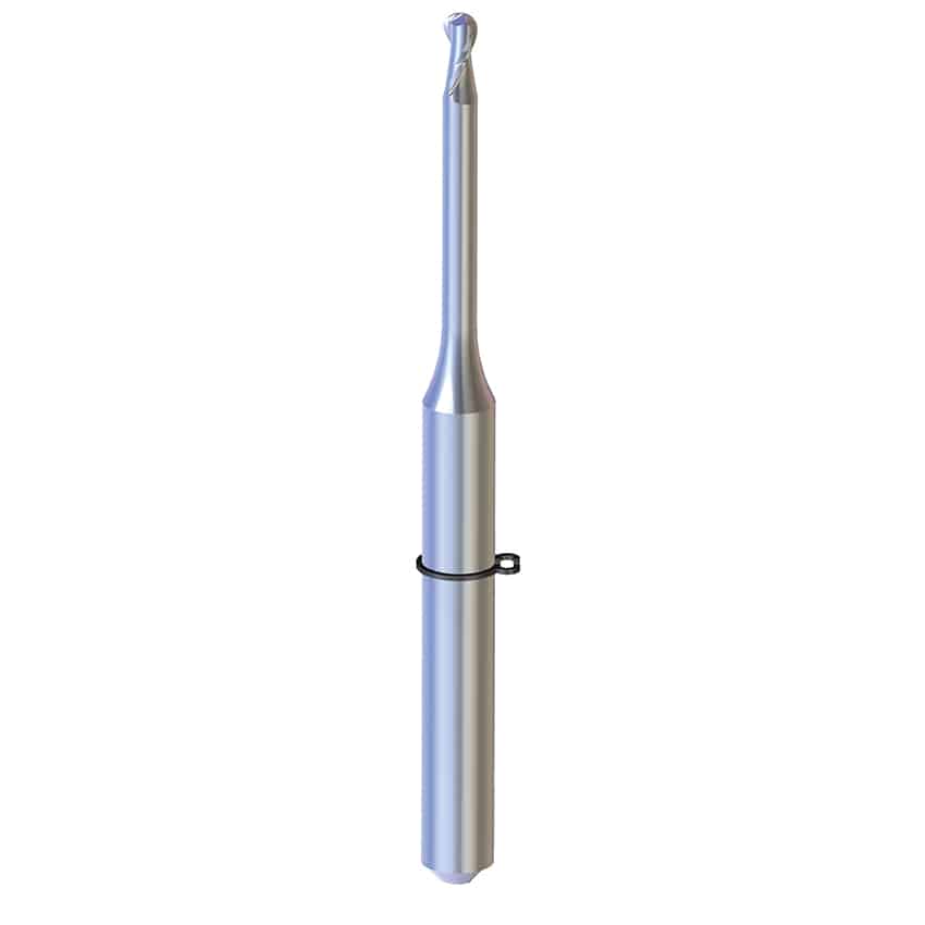 Fraise hémisphérique VHF zircone queue Ø3 mm usinage dentaire