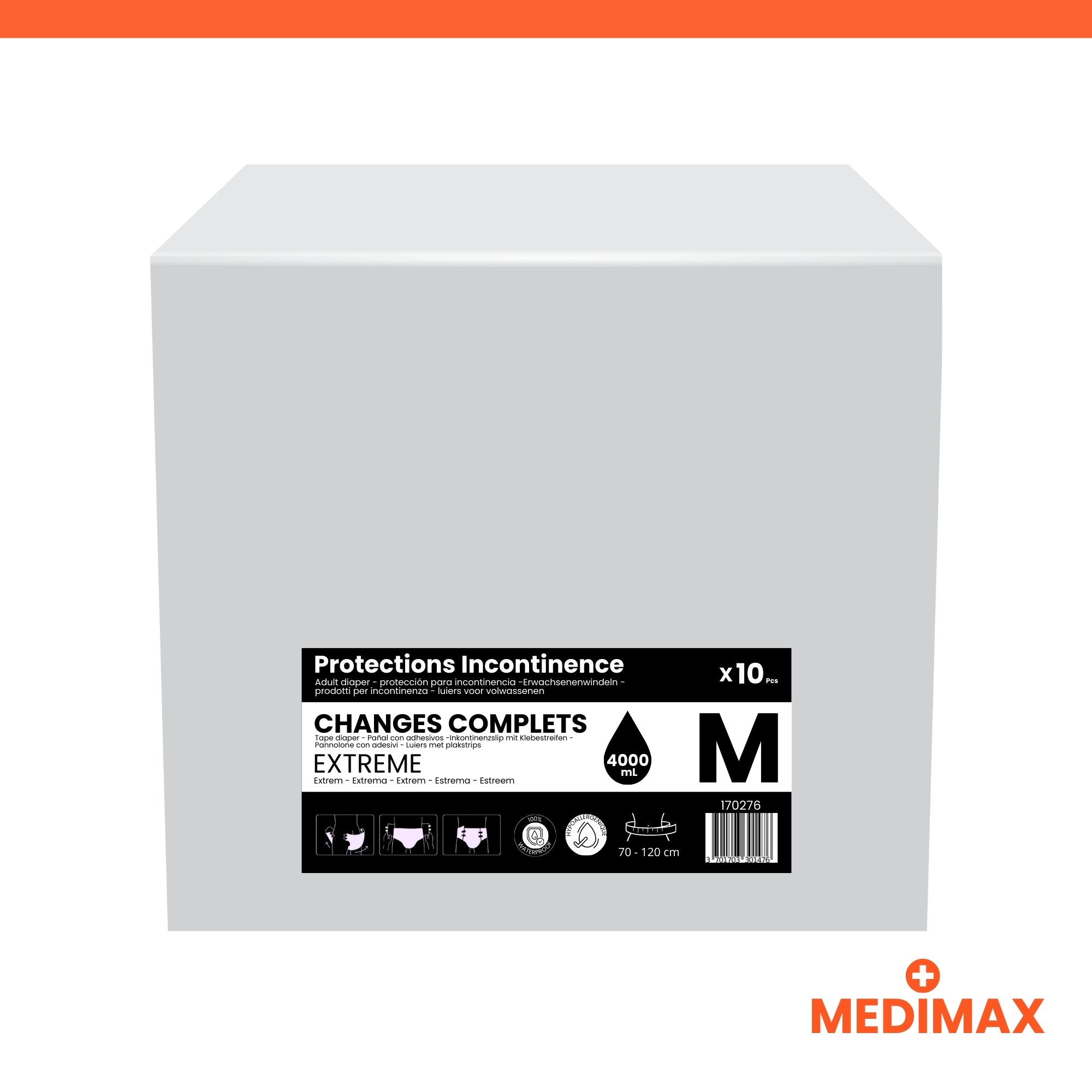 Medimax Extrême change complet taille M lot 60 5400 mL