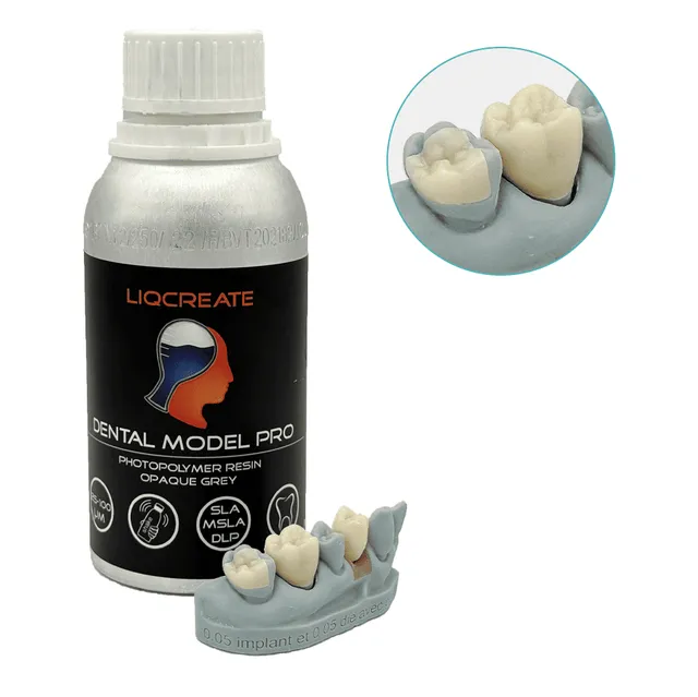 Liqcreate Dental Model Pro résine 3D grise modèle précision