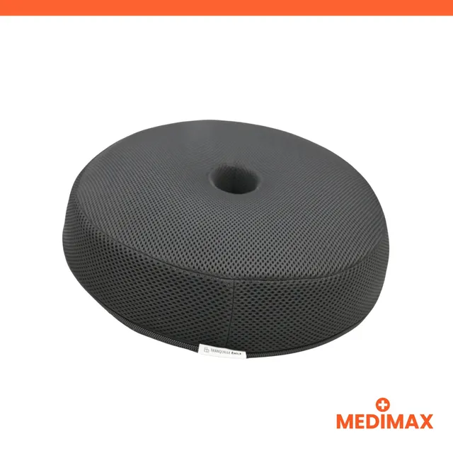 Medimax Coussin bouée mémoire de forme gel 40x40 cm noir