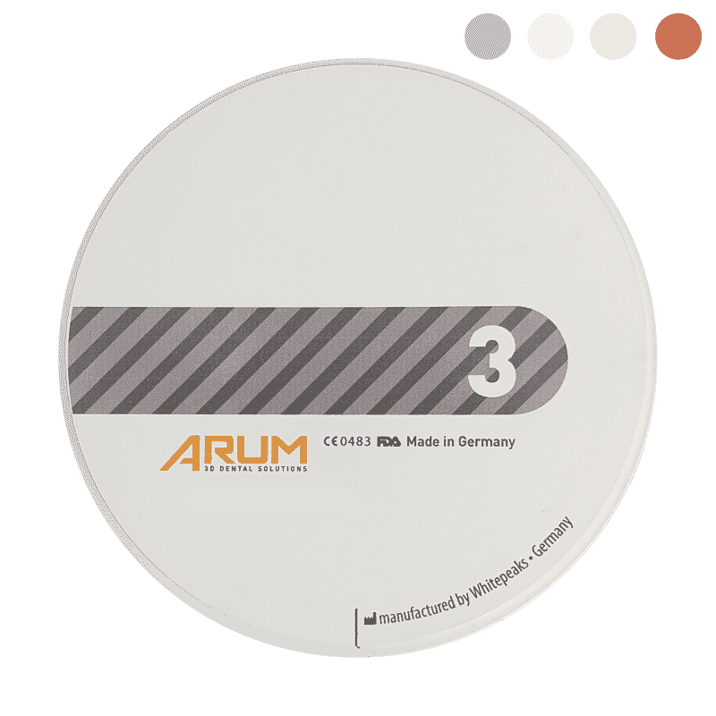 Arum3D Peek disque dentaire 98 mm Medium A2 biocompatible