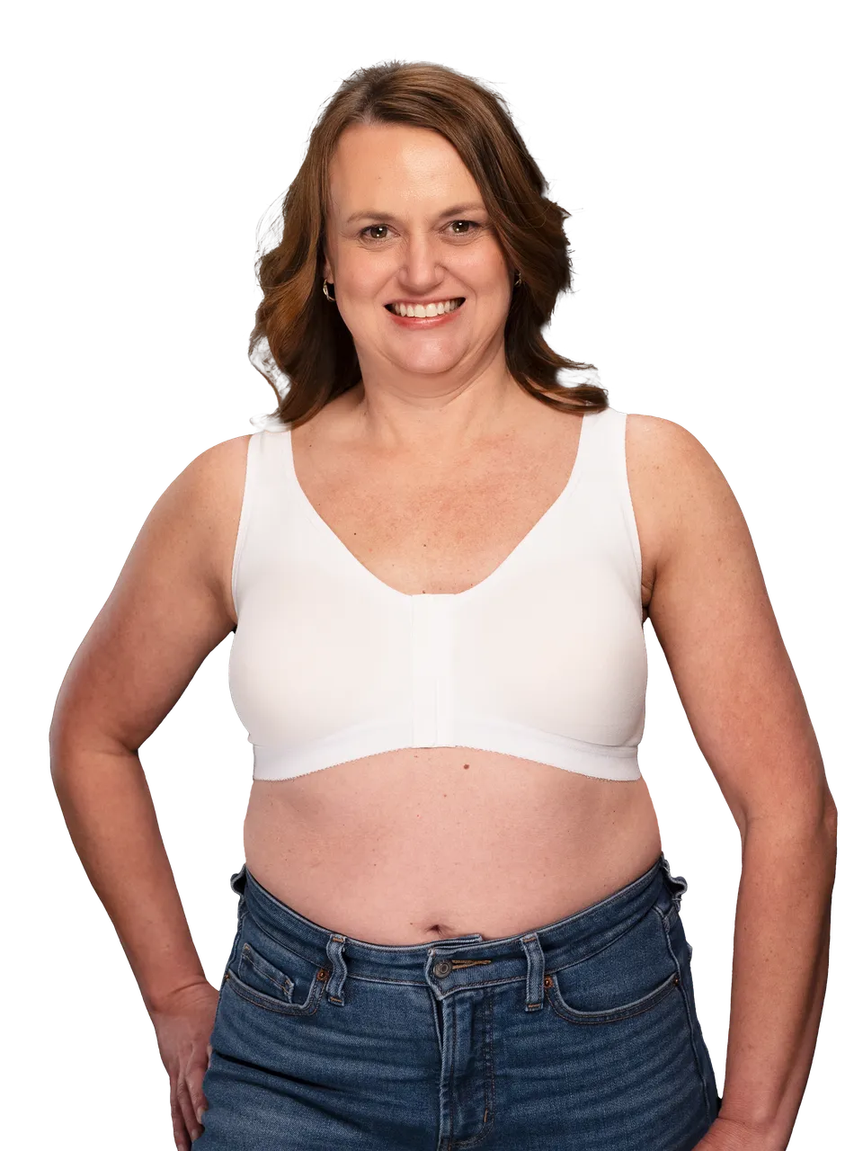 Trulife 4060 Riley soutien-gorge blanc coton fermeture devant