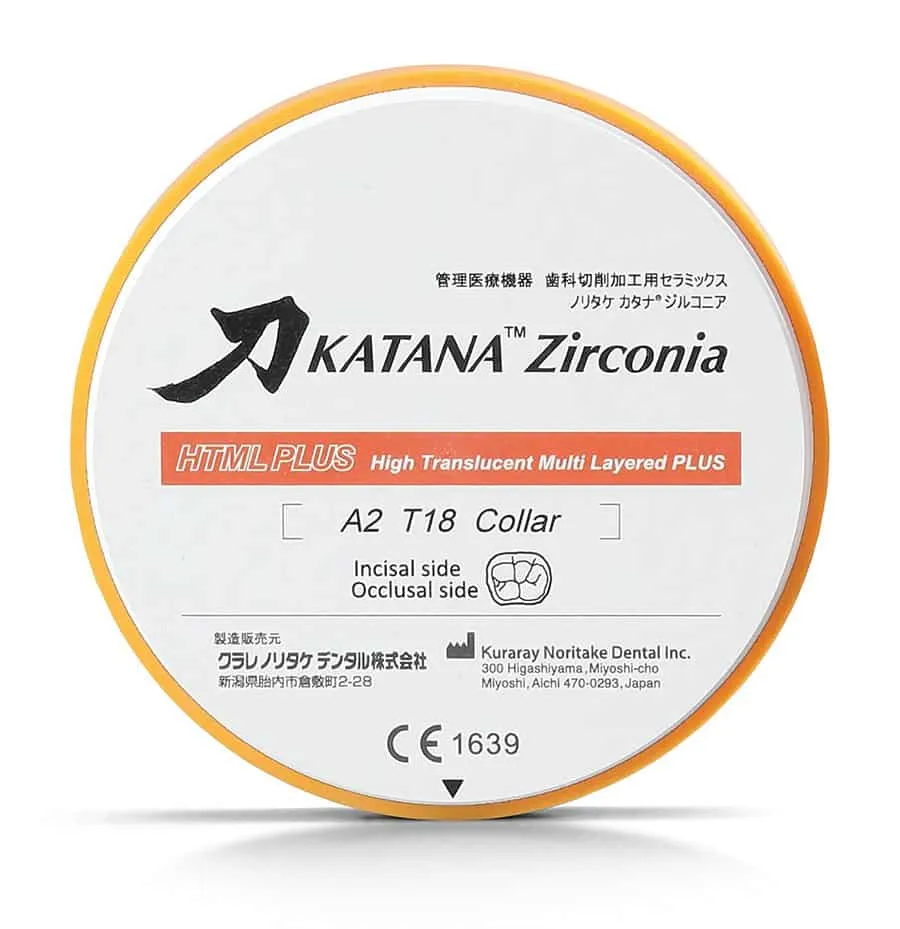 Kuraray Katana HTML Plus disque zircone monolithique