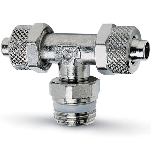 Aimar Composants Raccord à coiffe T mâle orientable blanc