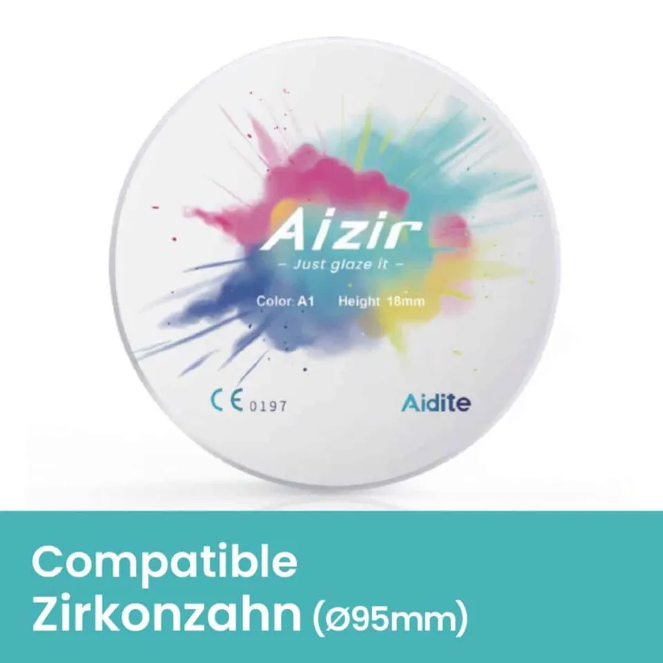 Aidite Aizir disque zircone 95 mm Zirkonzahn monolithique