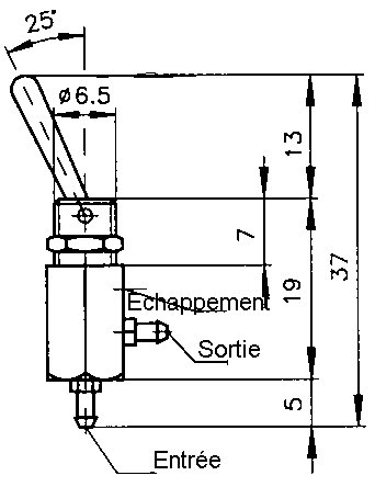 Aimar FDM Monaco Valve Subminiature 3 Voies à Tiroir air 0-7 bar