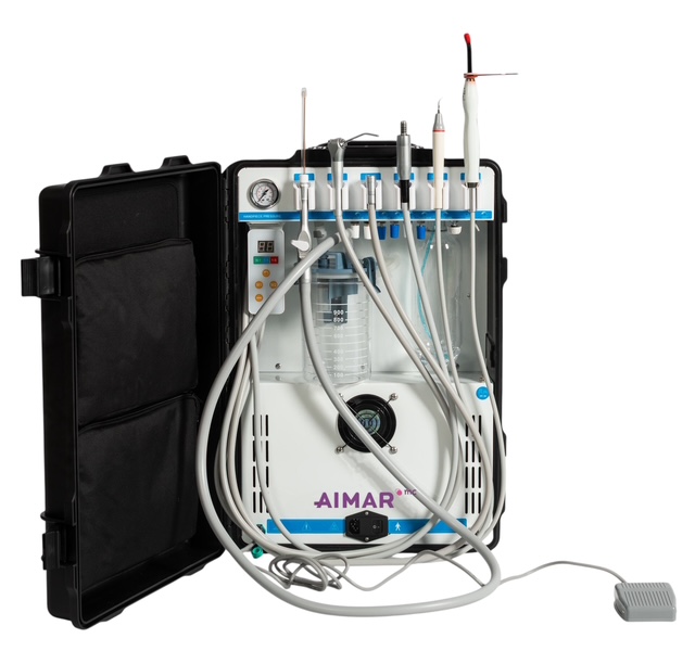 Aimar Valise dentaire portable S+1HP+micromoteur+aspiration