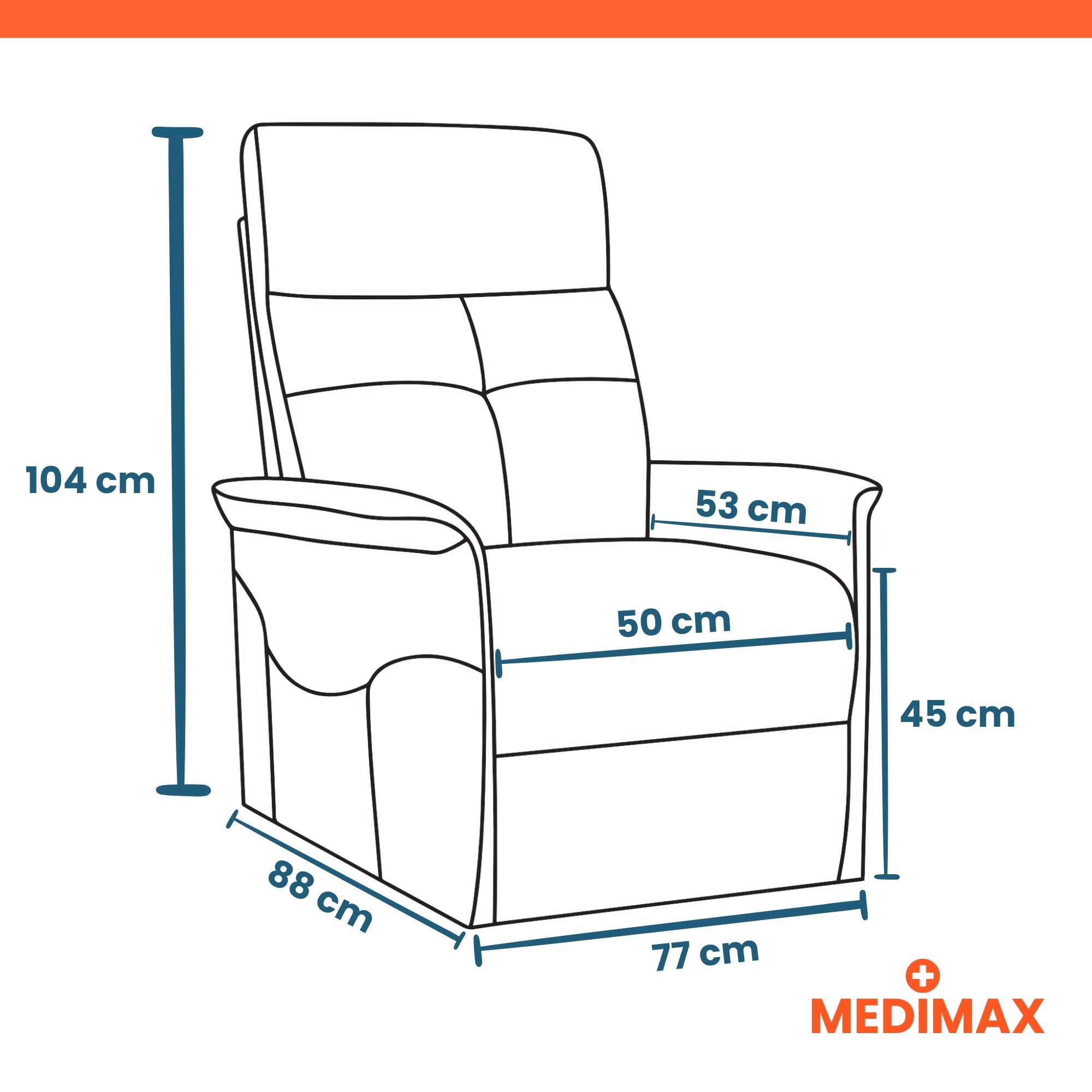 Medimax Premium 1 fauteuil releveur électrique gris clair 1 moteur
