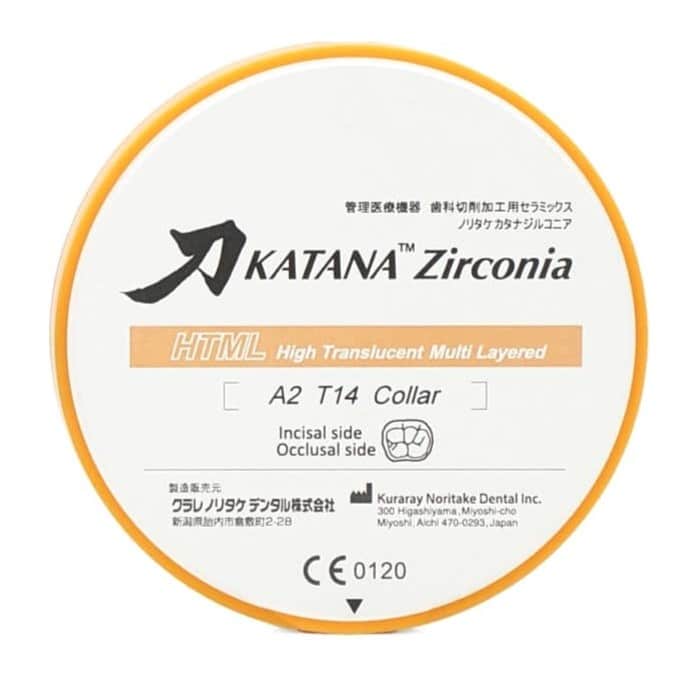 Kuraray Noritake Katana HTML disque zircone prothèse