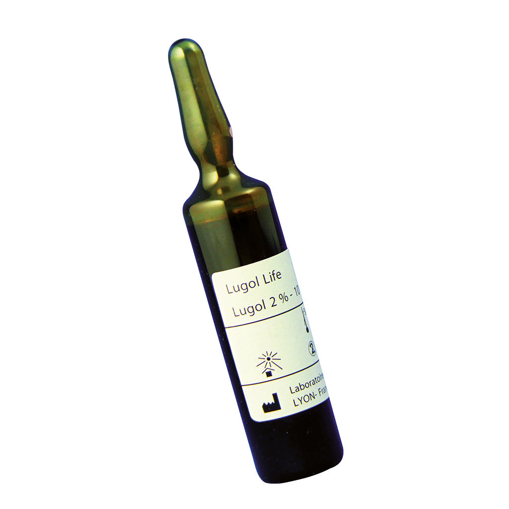 Gynéas Lugol 2% solution colposcopie boîte 10 ampoules 10ml