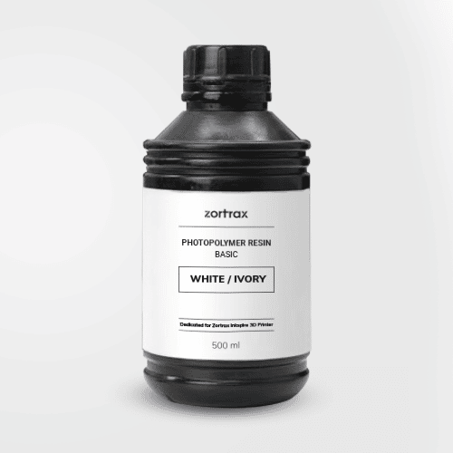 Zortrax résine Basic blanche 0,5L photopolymère Inkspire