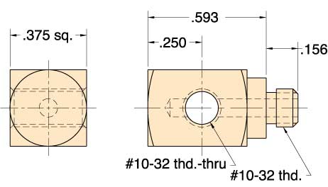 Aimar FDM Monaco Raccord T 10-32 2F 1M pneumatique unit