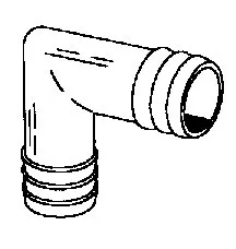 Aimar Raccord Plastique L Aspiration 1/2x1/2 Dentaire