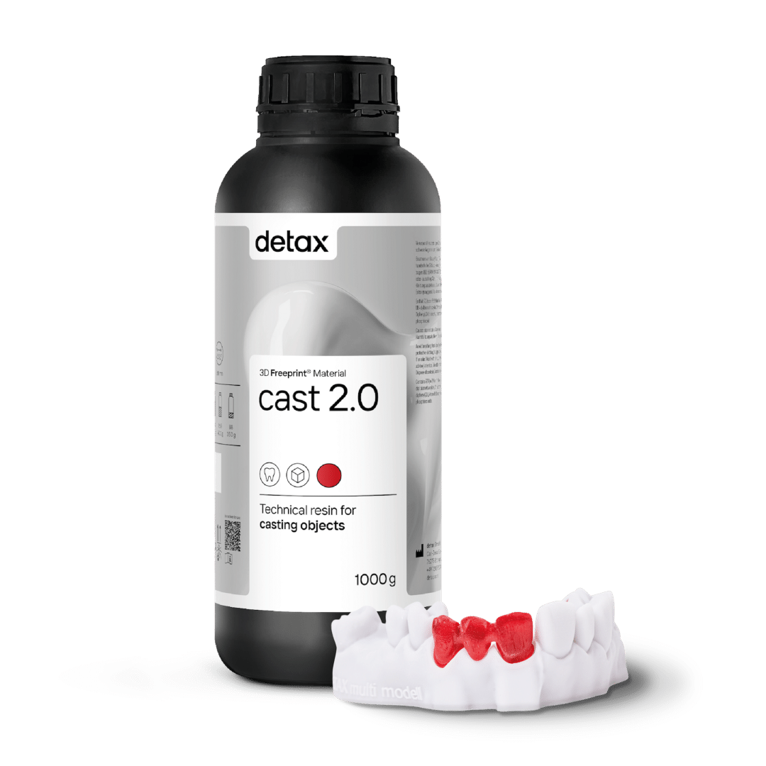 Detax Freeprint dx cast 2.0 résine calcinable rouge