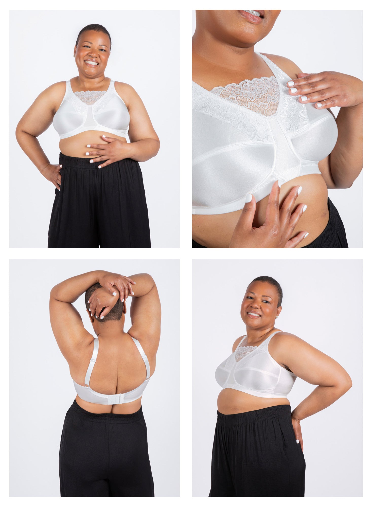 Trulife Breastcare 6419 Rosa soutien-gorge blanc cassé à dentelle