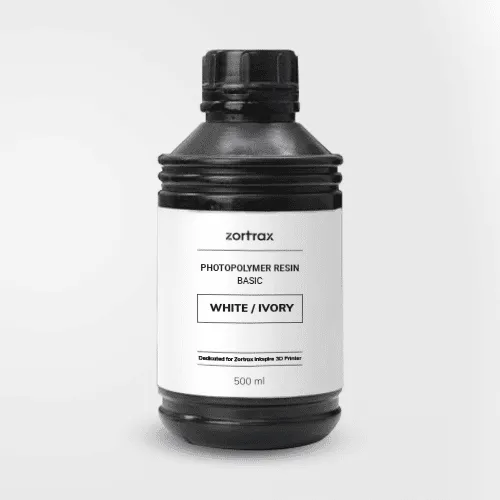 Zortrax résine Basic blanche 0,5L photopolymère Inkspire