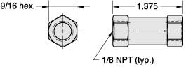 Aimar FDM Monaco Clapet anti-retour air 1/8-27 NPT pièce