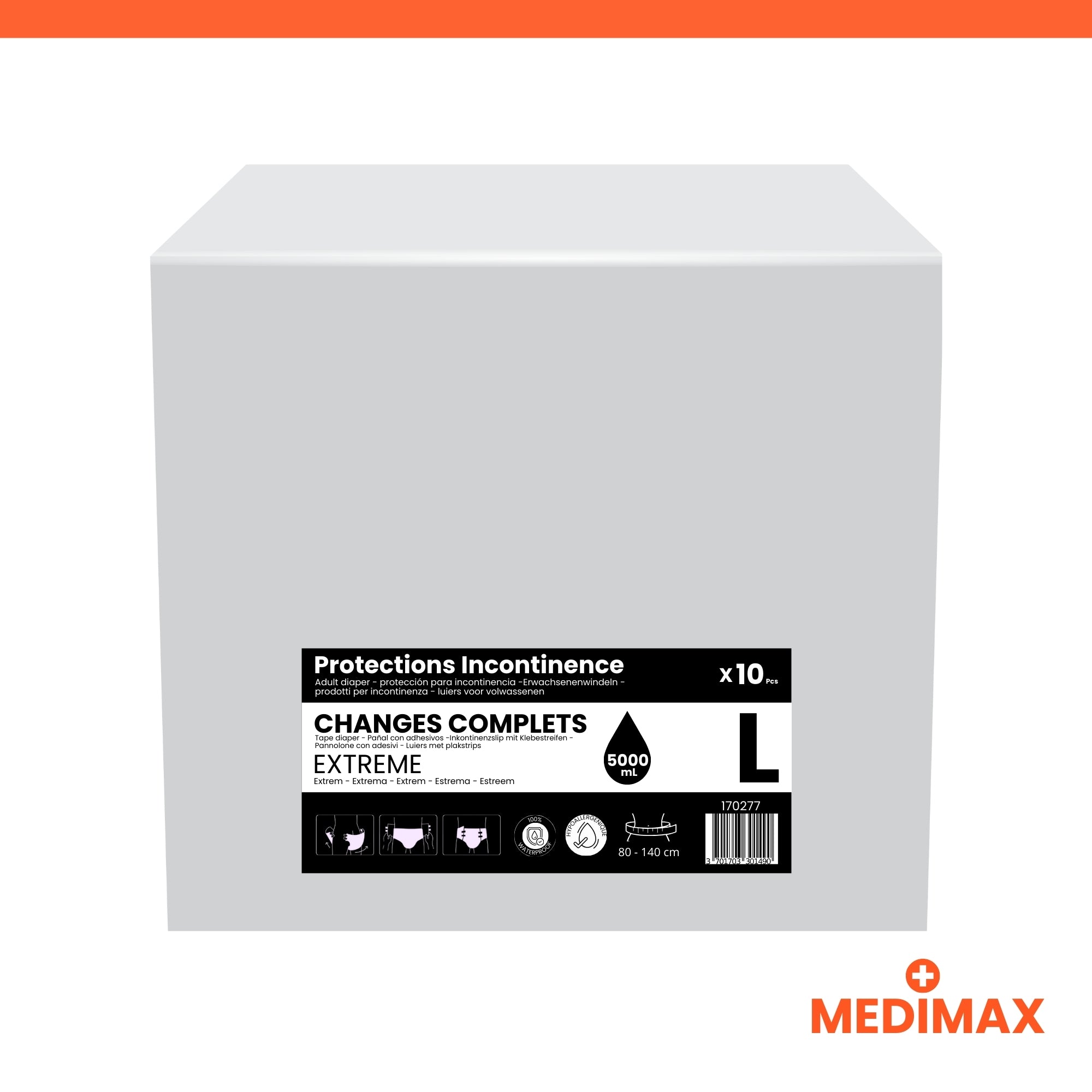 Medimax Extrême change complet taille M lot 60 5400 mL