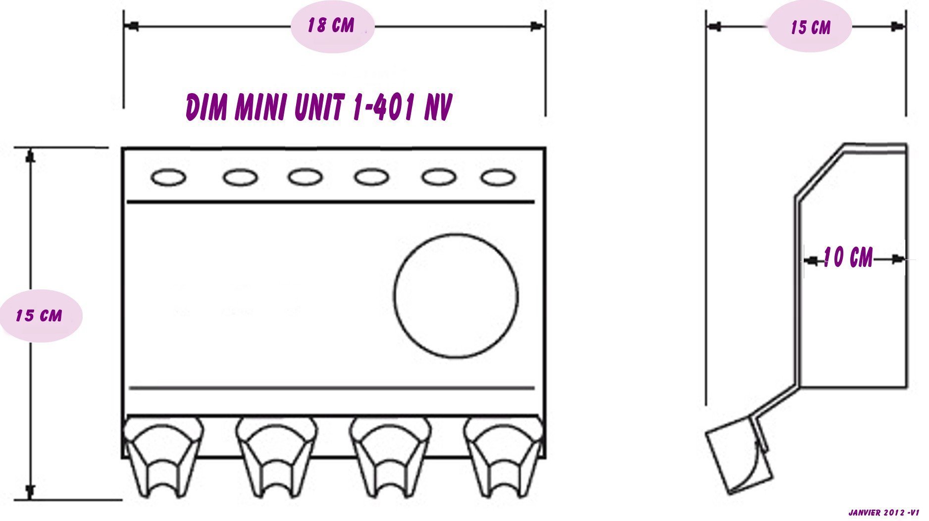 Aimar Mini Unit unit dentaire cart nouveau design