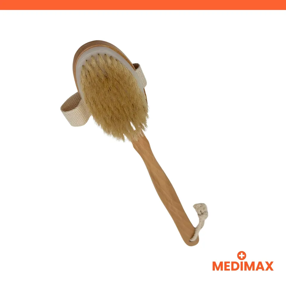 Medimax Premium brosse bain bois manche long 45 cm 1 pce