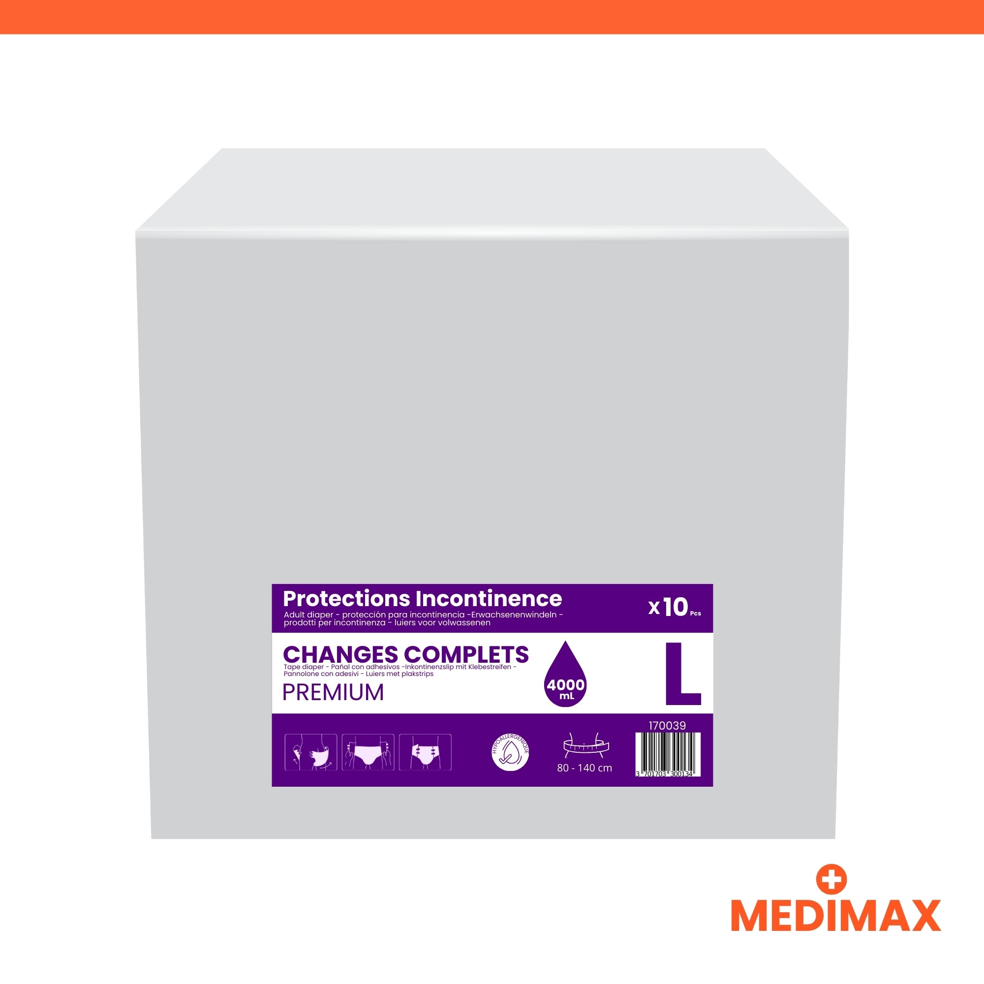 Medimax Changes Complets Premium Taille M Lot de 60