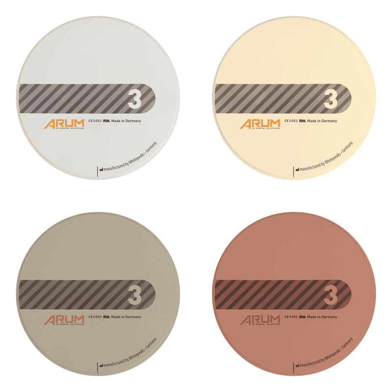 Arum3D Peek disque dentaire 98 mm Medium A2 biocompatible
