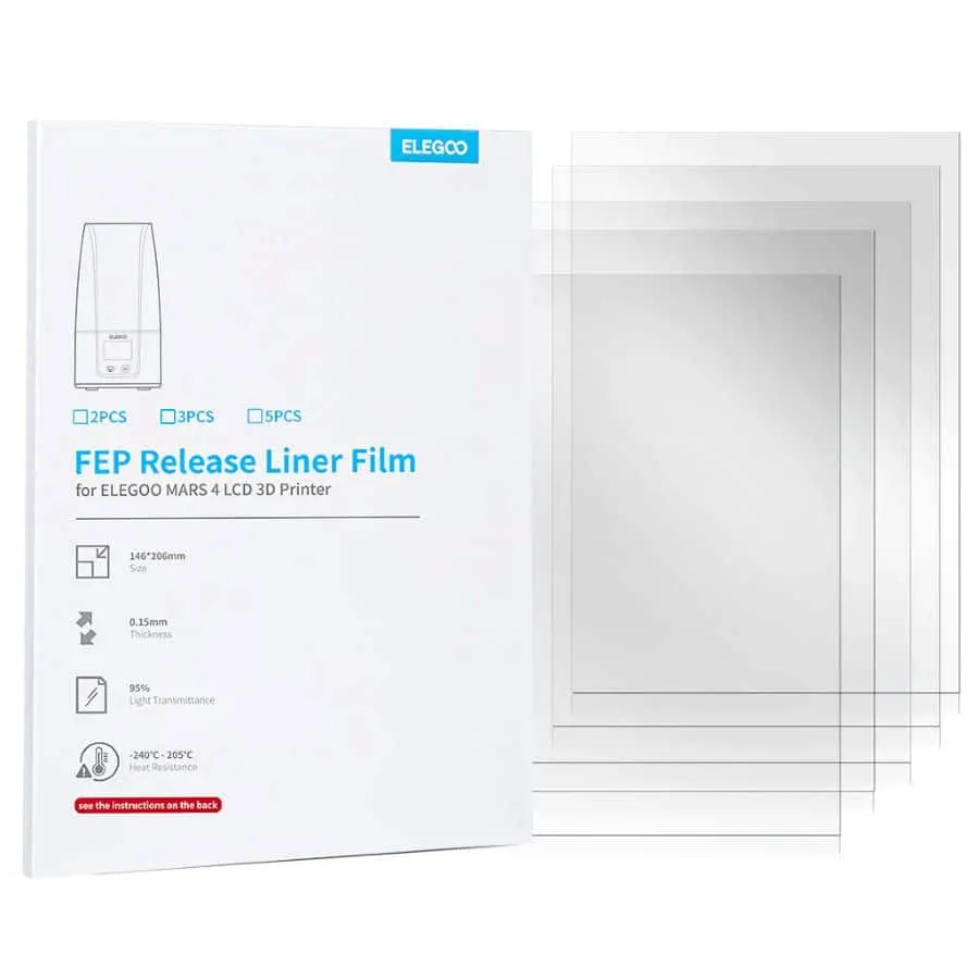 3D Dental Store Accessoires impression 3D Film PFA Mars 3/4/5 lot 5