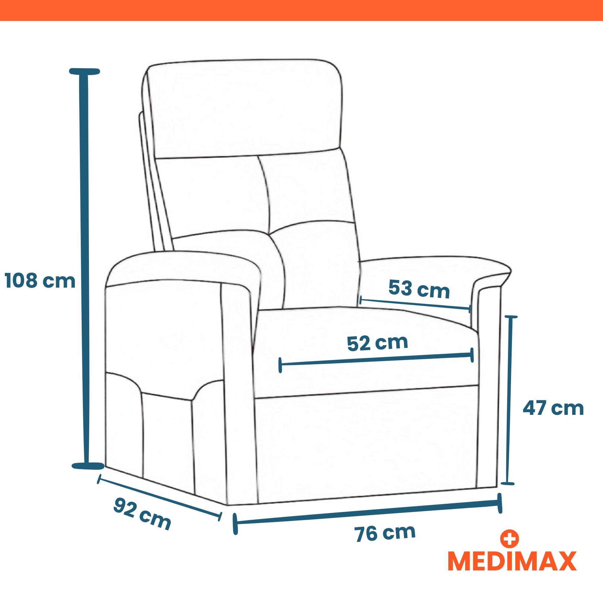 Medimax Premium 4 fauteuil releveur 4 moteurs marron