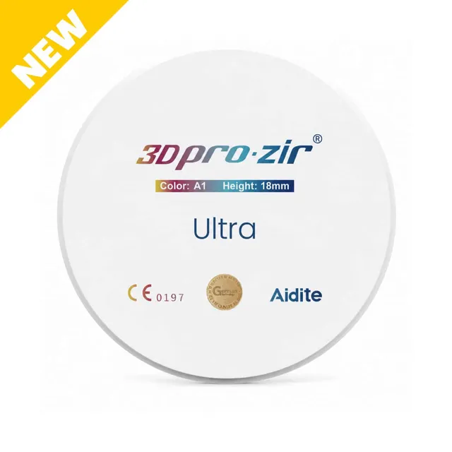Aidite 3D Pro-Zir ULTRA disque zircone Ø98mm translucide
