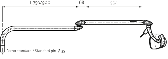 Aimar FDM Éclairage Maia LED On/Off pour fauteuil dentaire