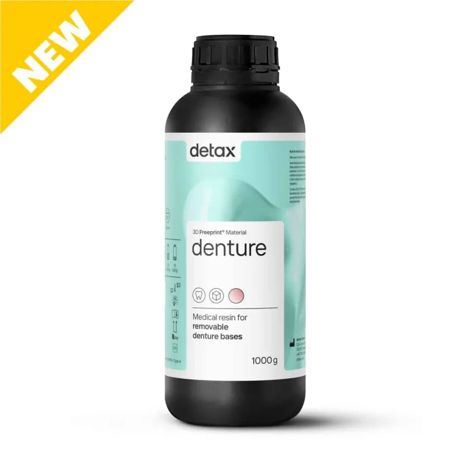 Detax Freeprint dx denture résine 3D rose base prothèse 1kg