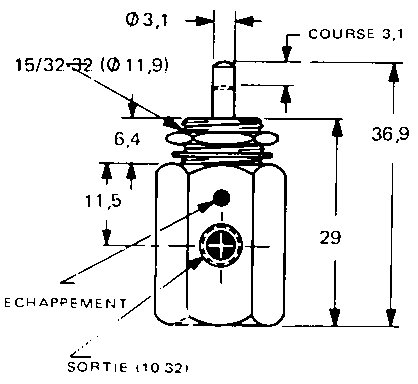 Aimar FDM Valve 3 Voies à Tiroir N/O pneumatique