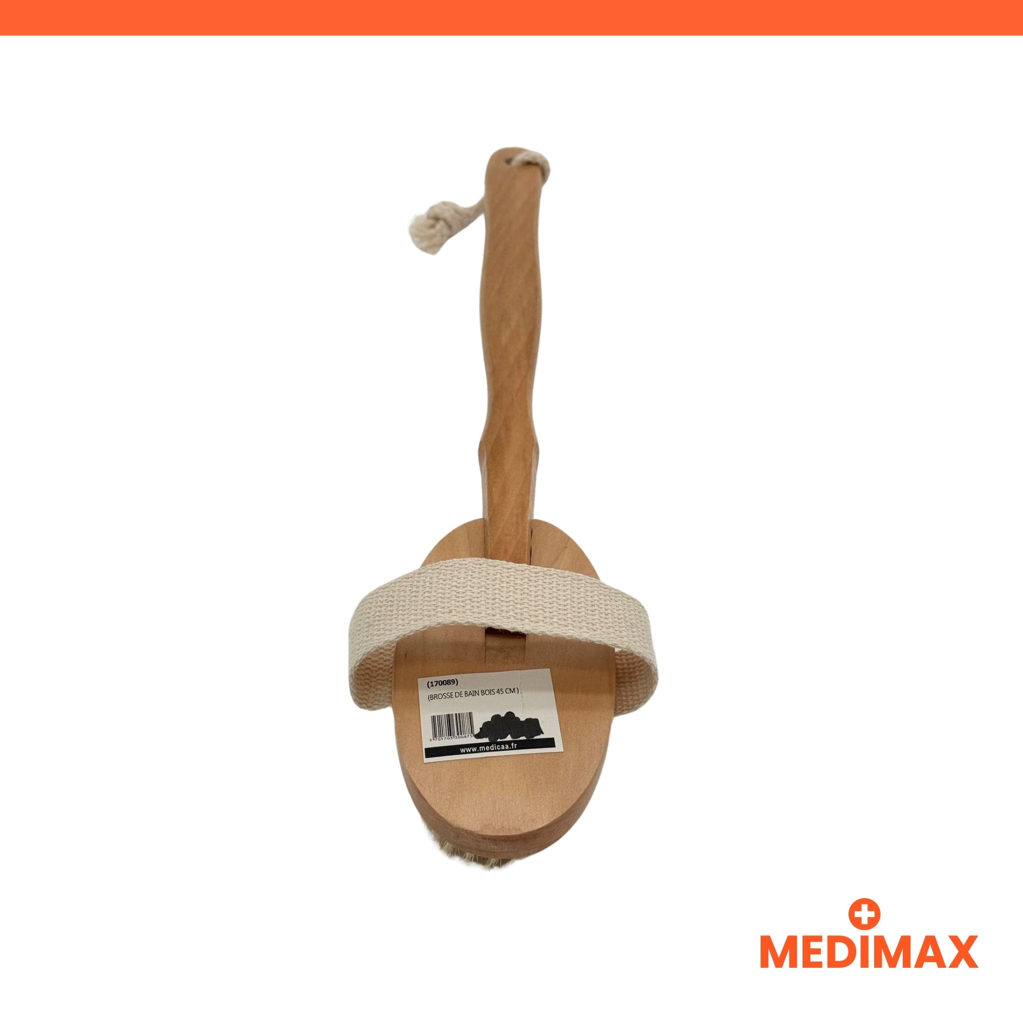 Medimax Premium brosse bain bois manche long 45 cm 1 pce