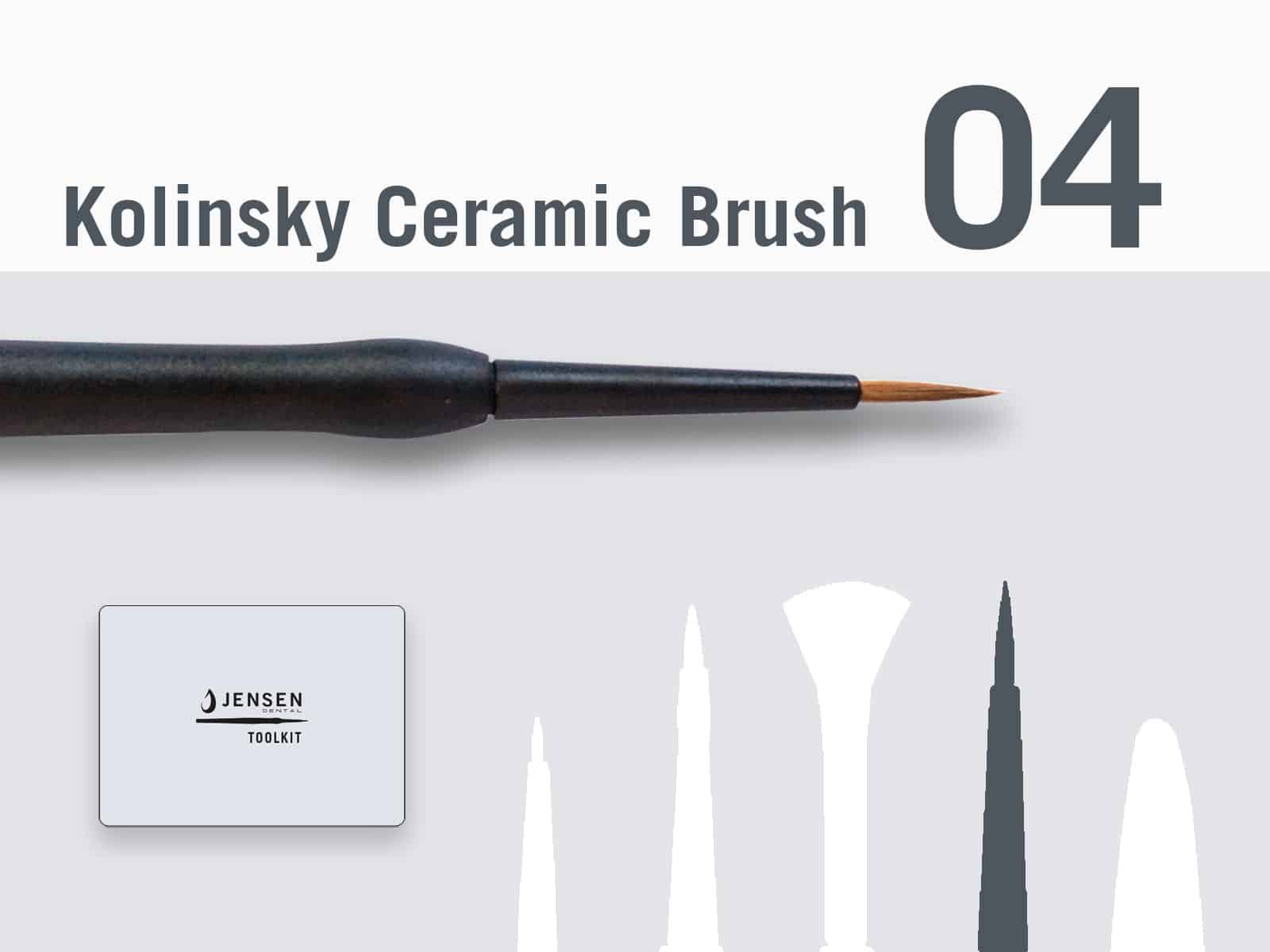 Finitions esthétiques Pinceau Kolinsky Ceramic Brush taille 2